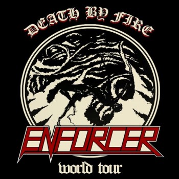 ENFORCER - Death By Fire World Tour Sticker / Aufkleber Set